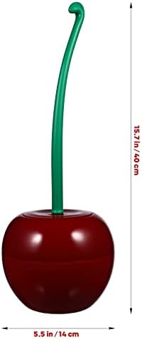 Tofficu Toilet Brush Holder - Cherry Shaped Bathroom Cleaner Set