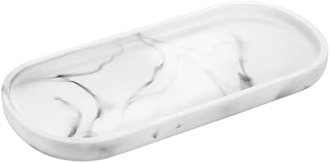 Luxspire Marble Bathroom Vanity Tray 10in