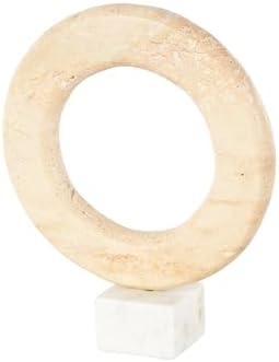 Deco 79 Marble Abstract Decorative Sculpture Ring