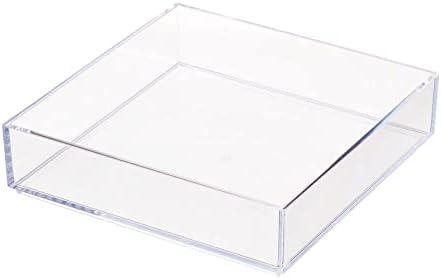 InterDesign Clarity Clear Vanity Tray Organizer 8x8x2