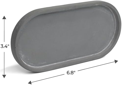 KIBAGA Modern Concrete Vanity Tray - Bathroom Kitchen Organizer