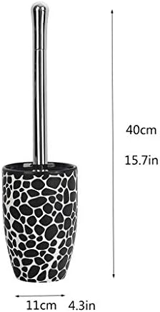 UNNS Ceramic Toilet Brush with Stand and Brush Head Replacement 1
