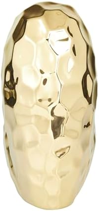 Deco 79 Gold Porcelain Heart Sculpture 8x3x8