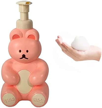 Cute Bear Foam Pump Bottle for Kids - Pink