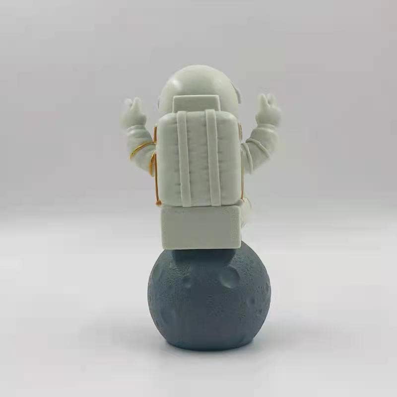 BUBUHSHM Gold White Astronaut Statue Decor