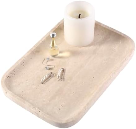 Karibiber Marble Vanity Tray for Bathroom Kitchen Organizer