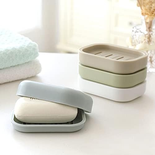 4 Pack Colorful Plastic Soap Dish with Drainage
