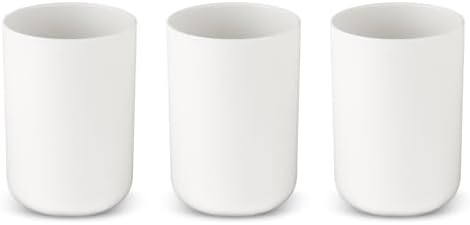 3Pcs Unbreakable Plastic Tumbler for Bathroom Dishwasher Safe 300ml