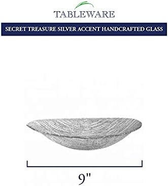 Badash Secret Treasure Silver Glass Salad Bowl