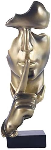aboxoo Thinker Statue Gold Abstract Art Figurine for Home and Office