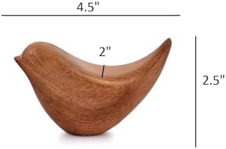 NIRMAN Acacia Wood Bird Statues Set of 2 1