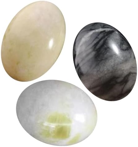 SUTEBUY Natural Stone Decorative Balls 2inch 3PCS Set