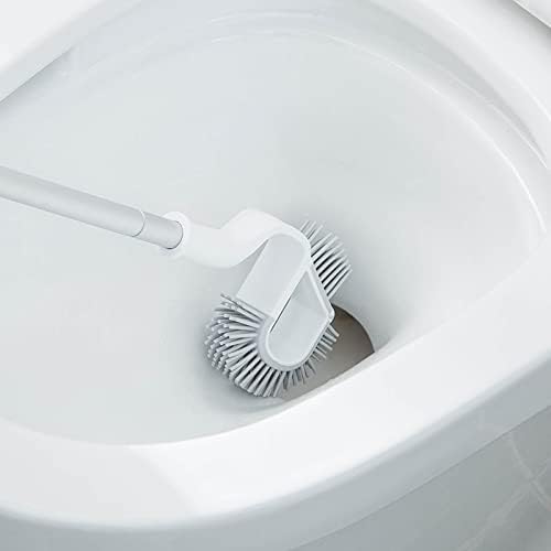 Toilet Brush Set with 360 Cleaning for Easy Bathroom Use
