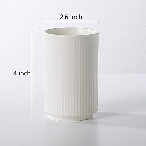 Sizikato 2pcs Vertical Stripes Porcelain Tumblers