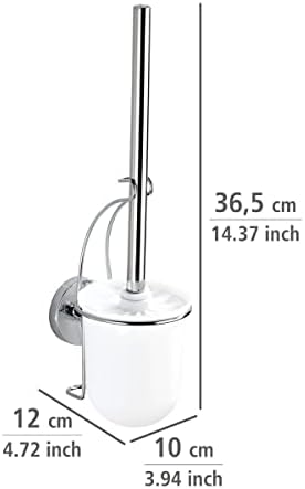 Wenko Vacuum-Loc Wall Toilet Brush Set Silver