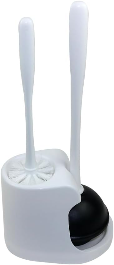 Supercap Toilet Brush Plunger Set with Holder