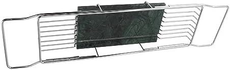 Fafeicy Metal Marble Bathtub Rack - Silver Green