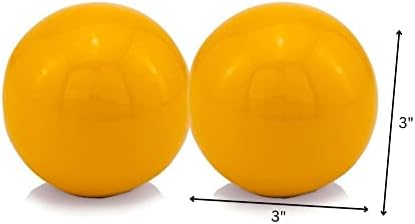 Modern Day Accents 3 Inch Yellow Aluminum Decorative Ball Set