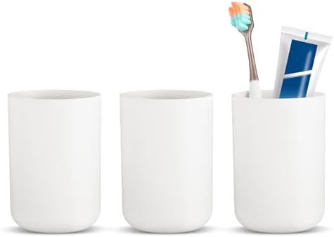 3Pcs Unbreakable Plastic Tumbler for Bathroom Dishwasher Safe 300ml