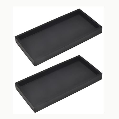 DNC 2PC 79 Inch Silicone Vanity Tray for Bathroom Counter