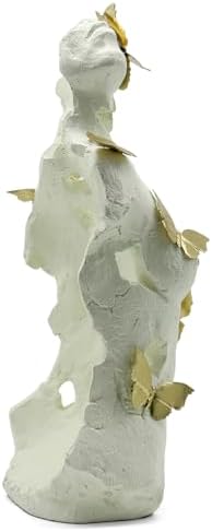 Lukitas Abstract Female Bust with Butterflies Statue 16 Inch Resin