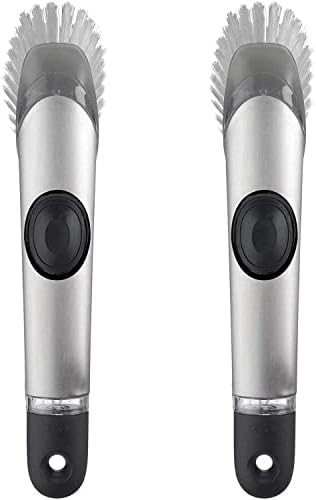 OXO Steel Soap Dispensing Dish Brush 2 Pack