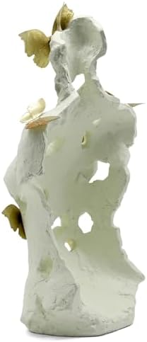 Lukitas Abstract Female Bust with Butterflies Statue 16 Inch Resin