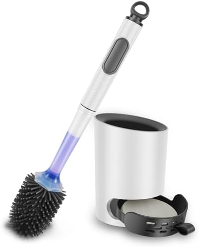 MABCIRY Toilet Brush with Refillable Handle Dispenser