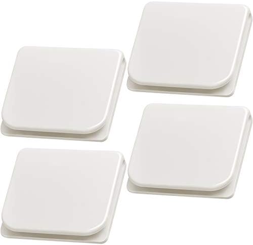 Jetec 4-Piece White Self-Adhesive Shower Curtain Clips