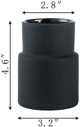 Modern Matte Ceramic Toothbrush Holder Black