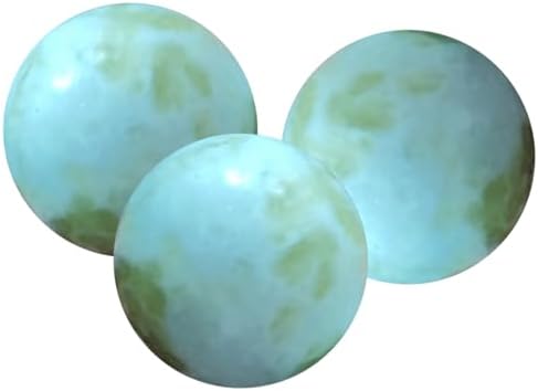 SUTEBUY Decorative Stone Balls - 197inch White-Green 3 PCS