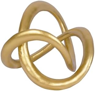 Modern Geometric Round Sculpture Gold Knot Decor Home Decor