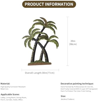 Aixinhai Palm Tree Metal Wall Art Tropical Decor