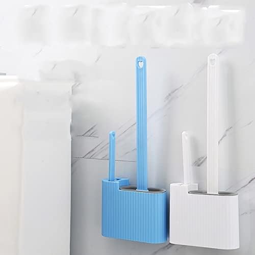 Sturdy Silicone Toilet Brush with Wall Mount