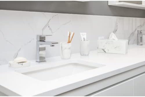 Essentra Home Blanc White Tumbler Bathroom Holder