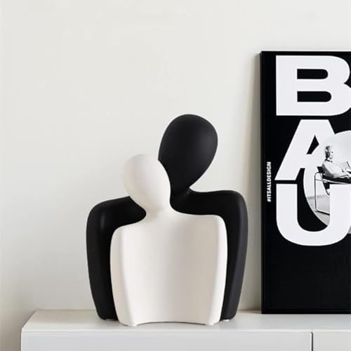Ceramic Couple Statues - Modern Hugging Figurines for Home Decor