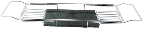 Fafeicy Metal Marble Bathtub Rack - Silver Green