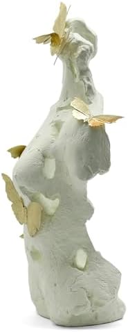 Lukitas Abstract Female Bust with Butterflies Statue 16 Inch Resin