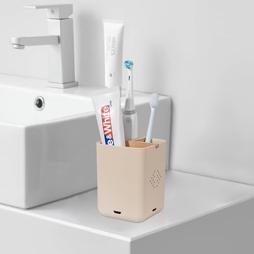 Durable 3-Slot Toothbrush Holder for Bathroom
