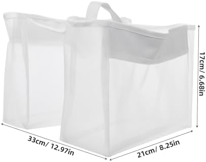 SOLUSTRE Tub Storage Bag with Hanging Straps and Clear Mesh Design