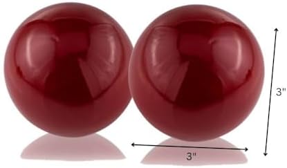 Modern Day Accents 3-inch Red Aluminum Decorative Balls Set of 2