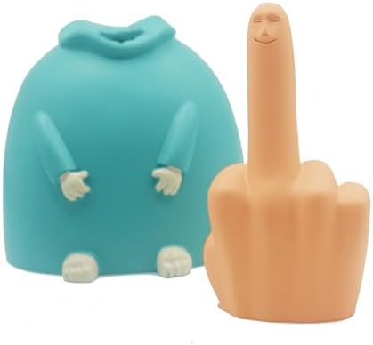Funny Smiling Middle Finger Statue Desk Decor