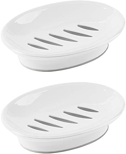 WYOK 2-Pack Soap Dish with Drain and Dry Design