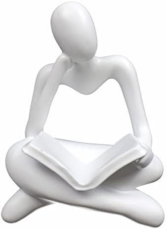 Modern White Thinker Statue Abstract Sculpture Home Decor