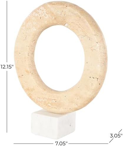 Deco 79 Marble Abstract Decorative Sculpture Ring