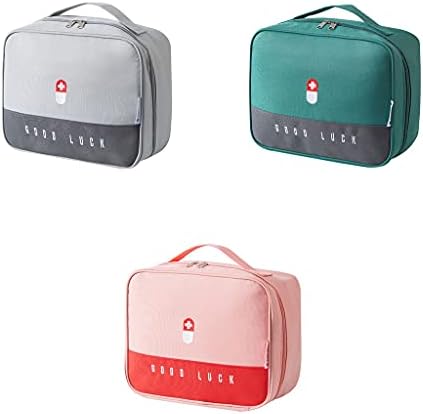 XANHOY Large-Capacity Medicine Box with Zippered Mesh Pockets