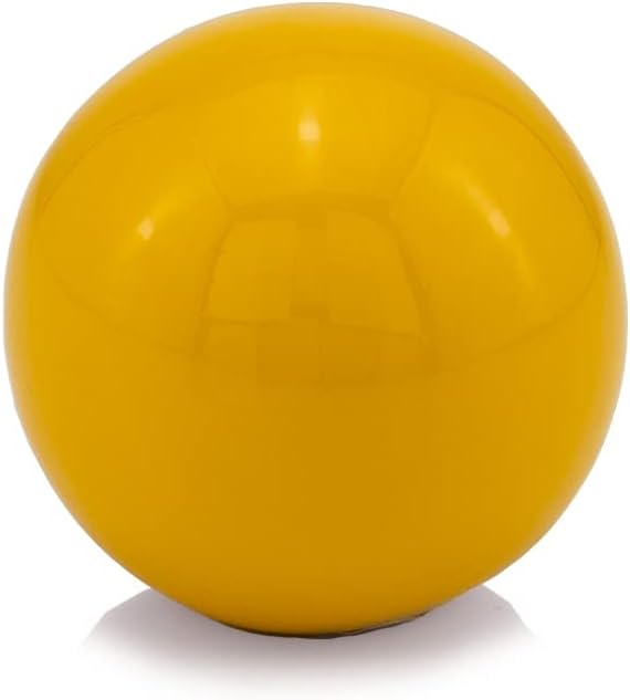Modern Day Accents 3 Inch Yellow Aluminum Decorative Ball Set