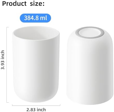 VNYIFAN 13oz Toothbrush Cup 2PCS Non-Slip Bathroom Tumbler