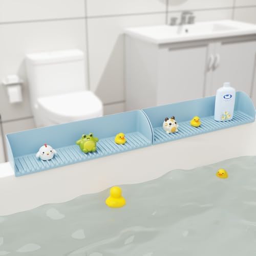 Roslim Splash Guard for Bathtub Sink 2 Pack Blue