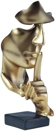 Abboxoo Thinker Statue Large Gold Resin Decor